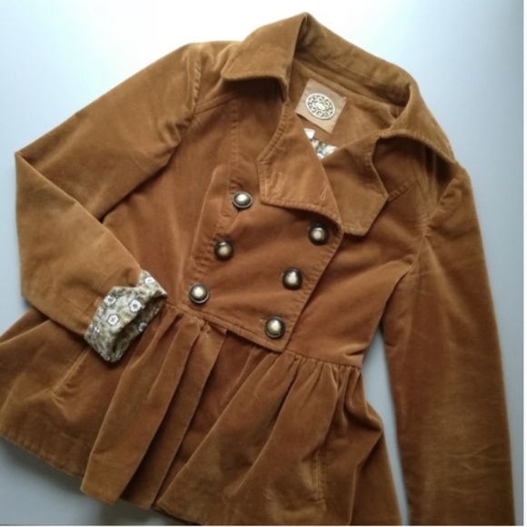 Anthropologie Jackets & Blazers - Anthropologie Corduroy Peplum Coat by Idra